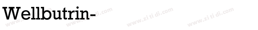 Wellbutrin字体转换