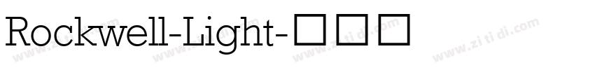 Rockwell-Light字体转换
