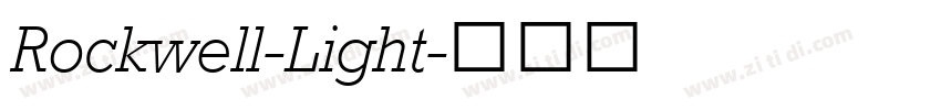 Rockwell-Light字体转换