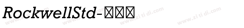 RockwellStd字体转换