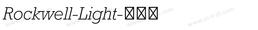 Rockwell-Light字体转换