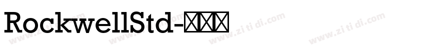 RockwellStd字体转换