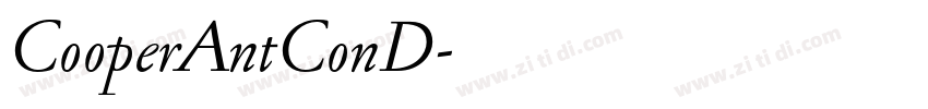 CooperAntConD字体转换