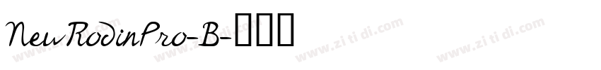 NewRodinPro-B字体转换