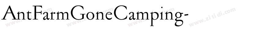 AntFarmGoneCamping字体转换