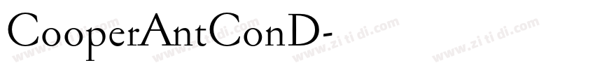 CooperAntConD字体转换