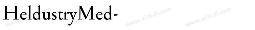 HeldustryMed字体转换