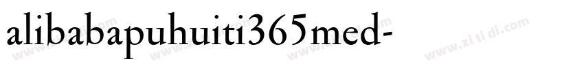 alibabapuhuiti365med字体转换