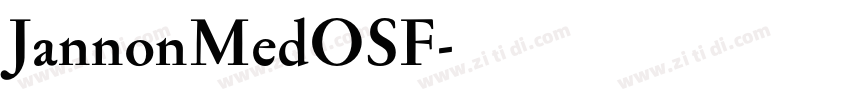 JannonMedOSF字体转换