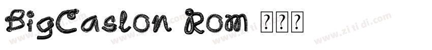 BigCaslon-Rom字体转换