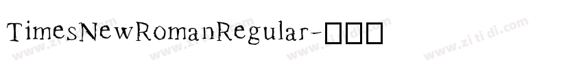 TimesNewRomanRegular字体转换