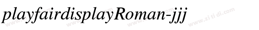 playfairdisplayRoman字体转换