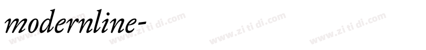 modernline字体转换