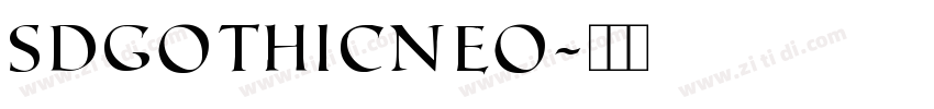 SDGothicNeo字体转换