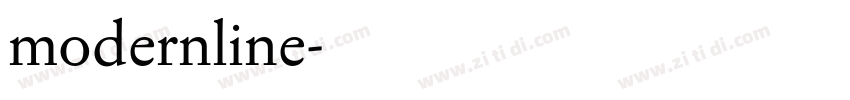 modernline字体转换