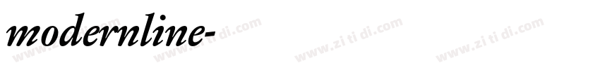 modernline字体转换