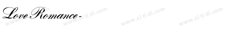 LoveRomance字体转换