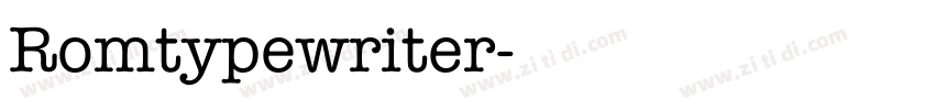 Romtypewriter字体转换
