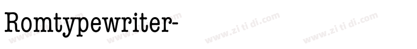 Romtypewriter字体转换