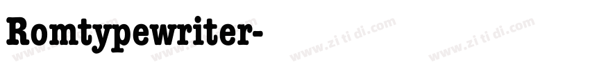 Romtypewriter字体转换