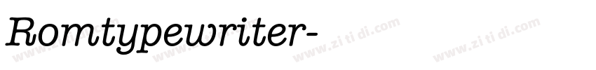 Romtypewriter字体转换