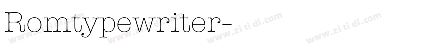 Romtypewriter字体转换
