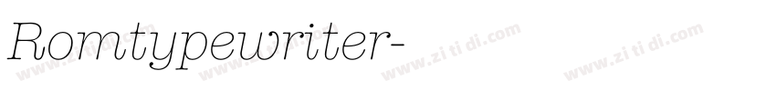 Romtypewriter字体转换