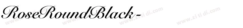 RoseRoundBlack字体转换