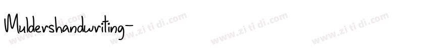 Muldershandwriting字体转换