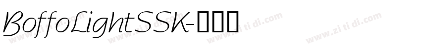 BoffoLightSSK字体转换