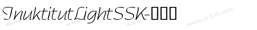 InuktitutLightSSK字体转换