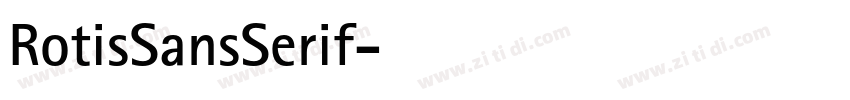 RotisSansSerif字体转换