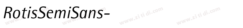 RotisSemiSans字体转换