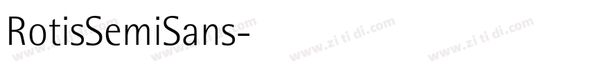 RotisSemiSans字体转换