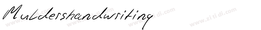 Muldershandwriting字体转换
