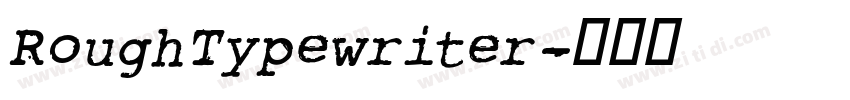 RoughTypewriter字体转换