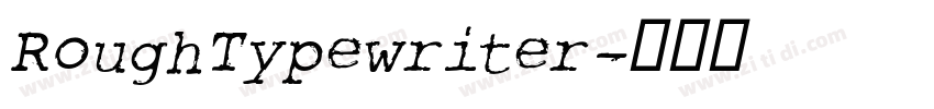 RoughTypewriter字体转换