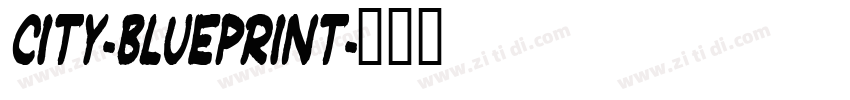 city-blueprint字体转换