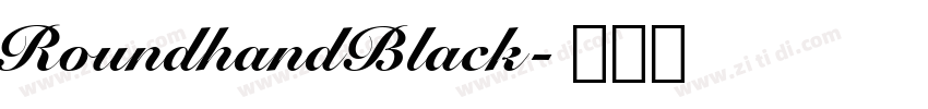 RoundhandBlack字体转换
