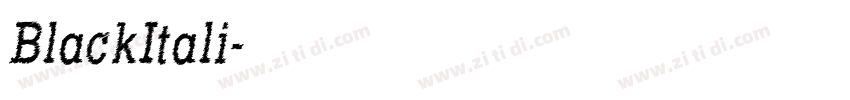 BlackItali字体转换