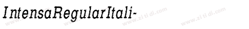 IntensaRegularItali字体转换