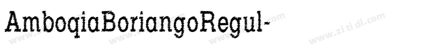 AmboqiaBoriangoRegul字体转换