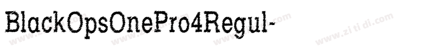 BlackOpsOnePro4Regul字体转换