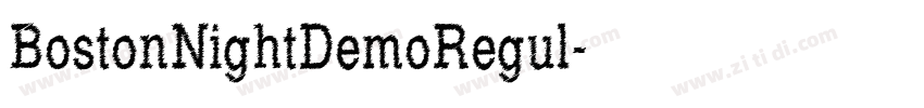 BostonNightDemoRegul字体转换