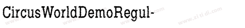 CircusWorldDemoRegul字体转换