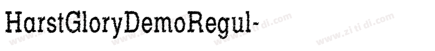 HarstGloryDemoRegul字体转换