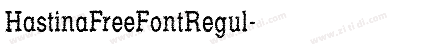 HastinaFreeFontRegul字体转换