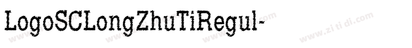 LogoSCLongZhuTiRegul字体转换