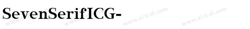 SevenSerifICG字体转换