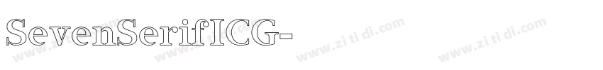 SevenSerifICG字体转换